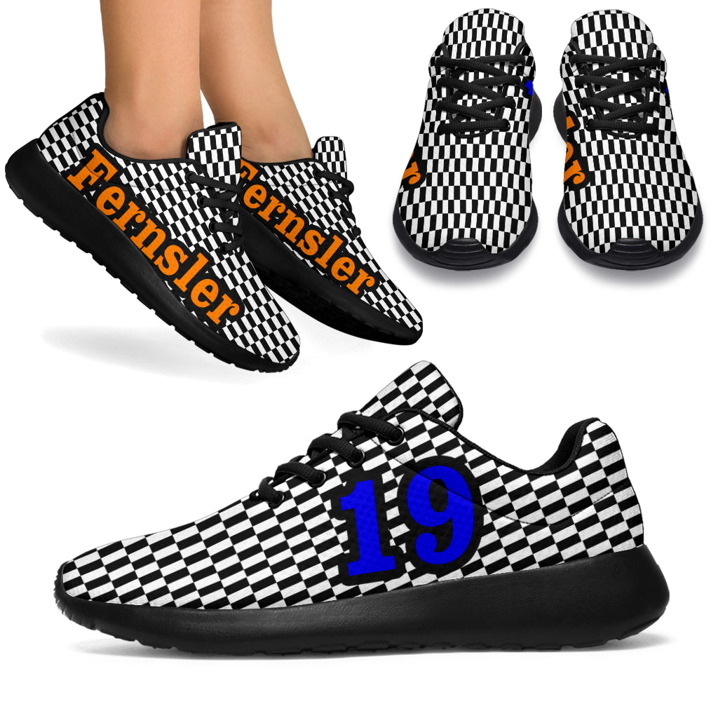 Racing Sneakers Checkered Flag Number 19 And Fernsler