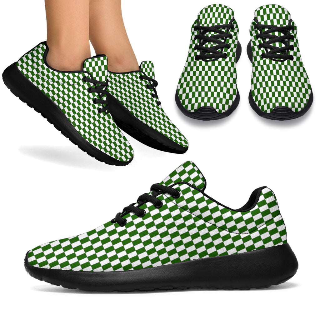Racing Green Checkered Flag Sneakers Black