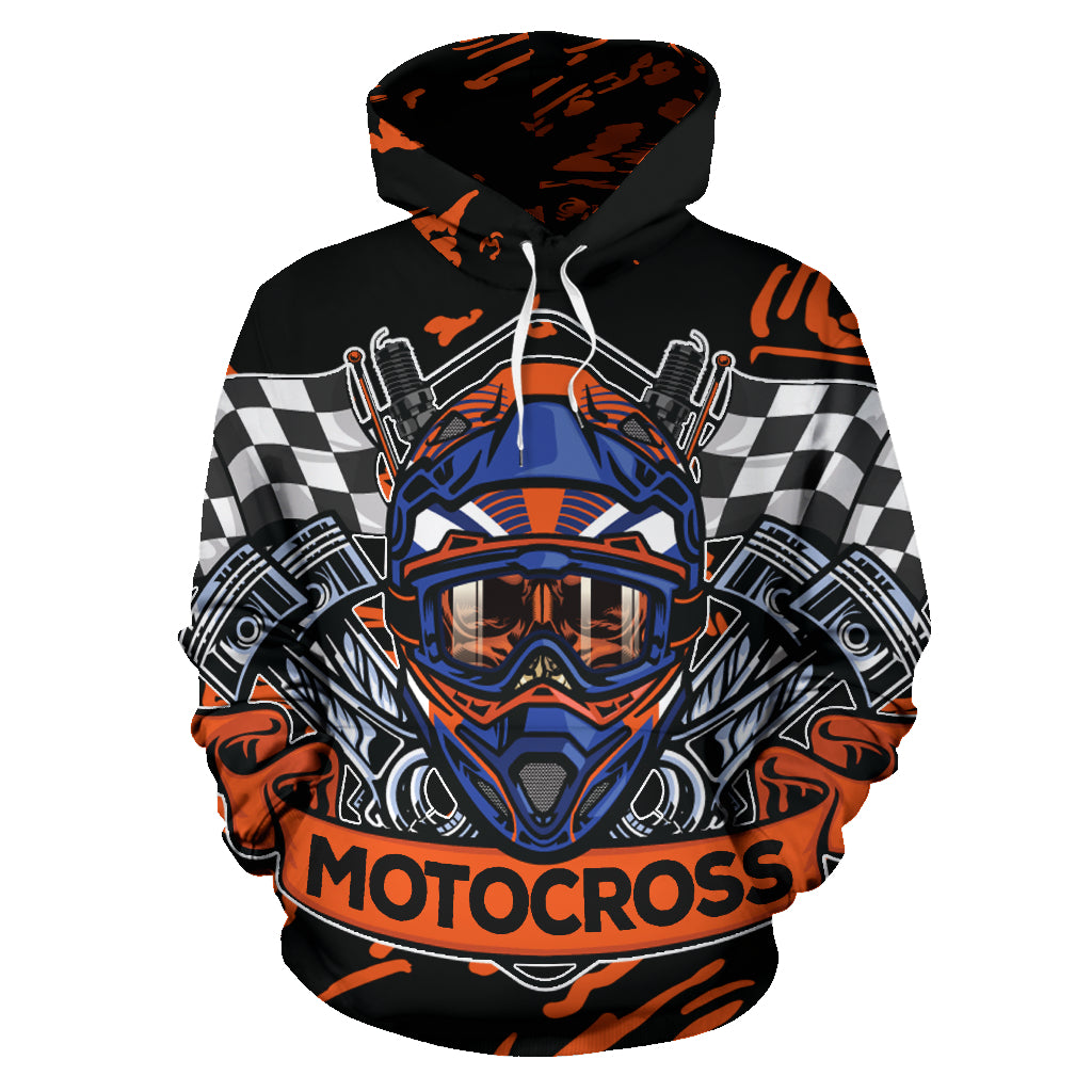 Motocross All Over Print Hoodie