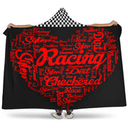 Dirt track racing Sister heart hooded blanket