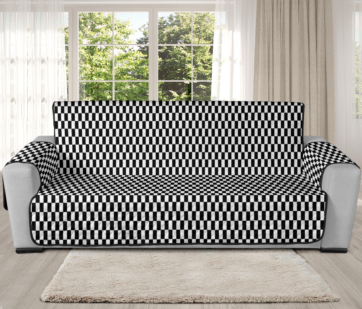 Oversized Sofa Checkered Flag Protector