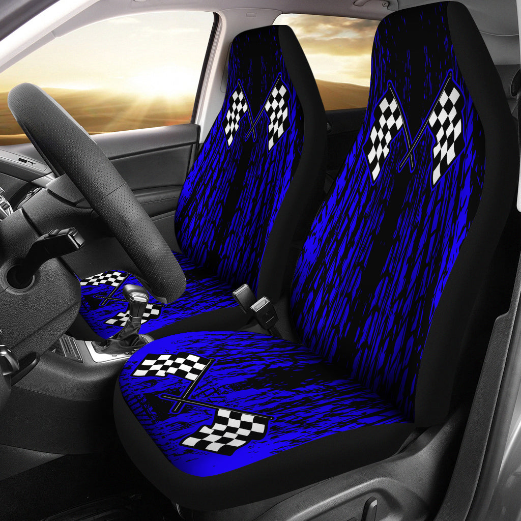 Dirt Racing Seat Covers Blue (Set of 2)