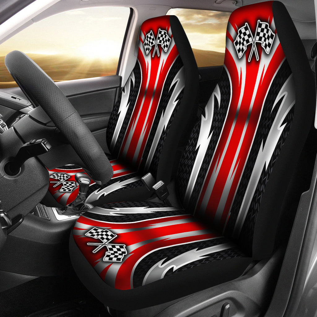 Racing Seat Cover Red (Set of 2)