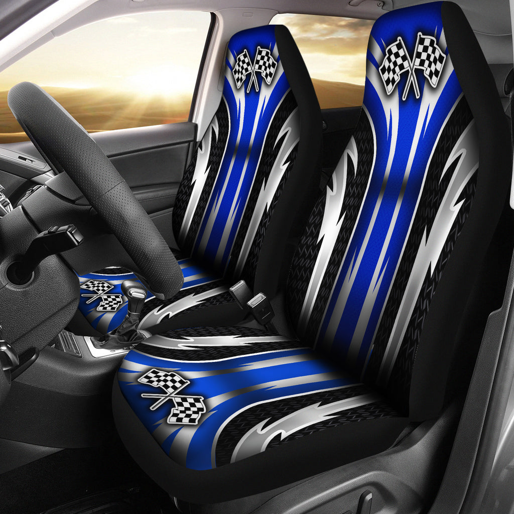 Racing Seat Cover Blue (Set of 2)