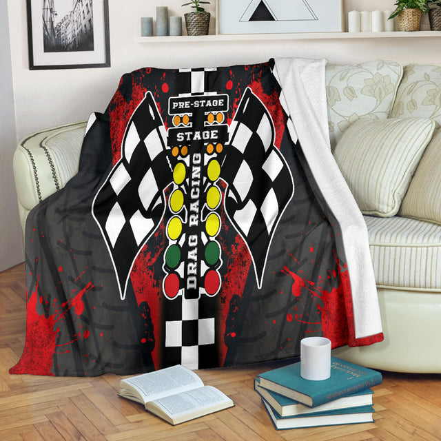 Drag Racing Blanket Red