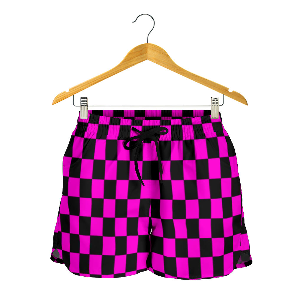 Racing Checkered Women's Shorts