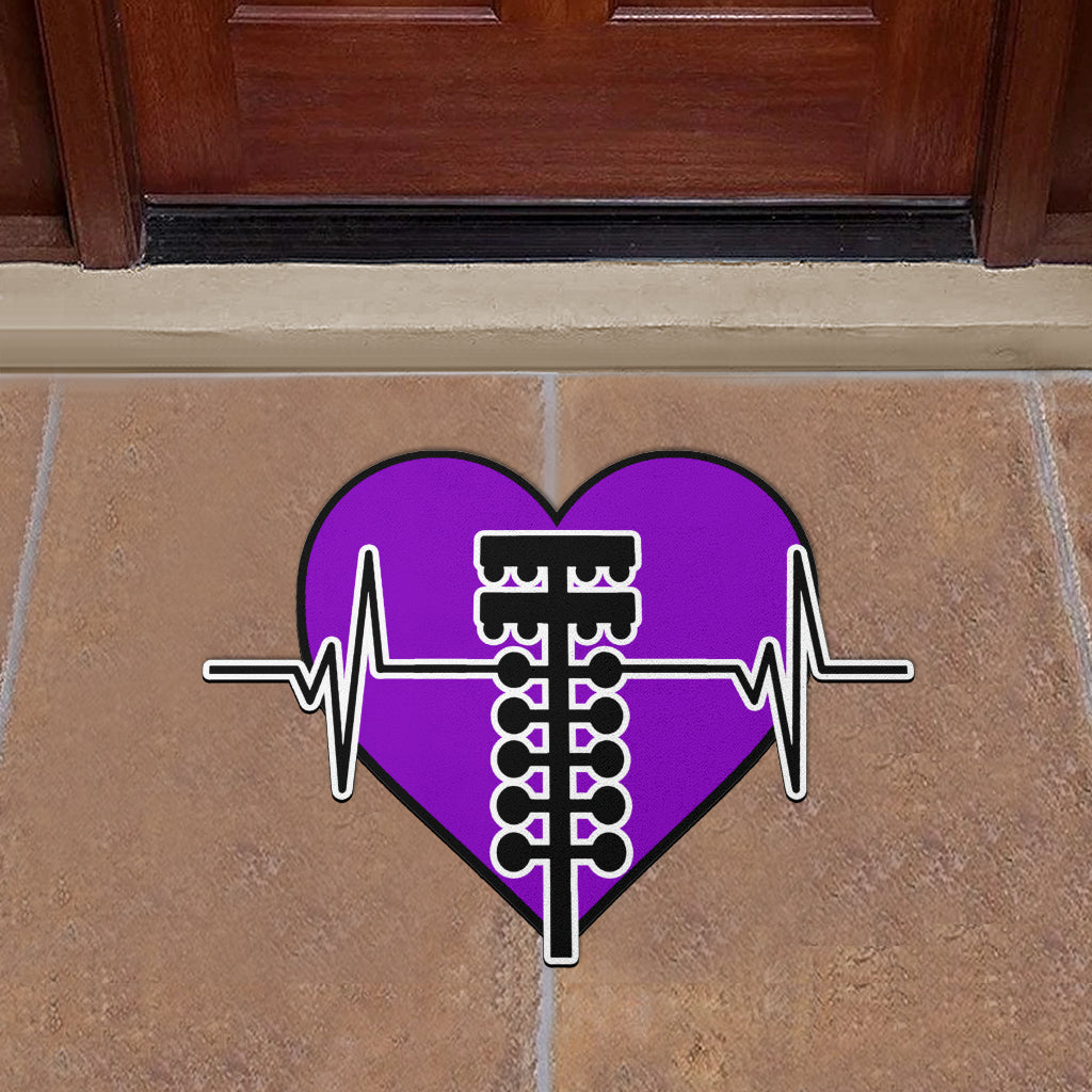 Custom Drag Racing Heartbeat Door Mat