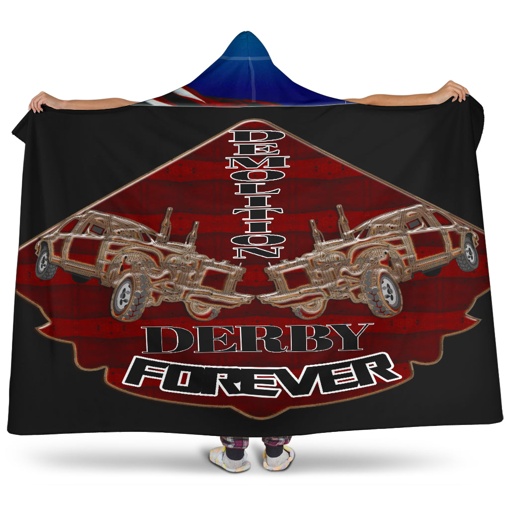 Demolition Derby Forever Hooded Blanket