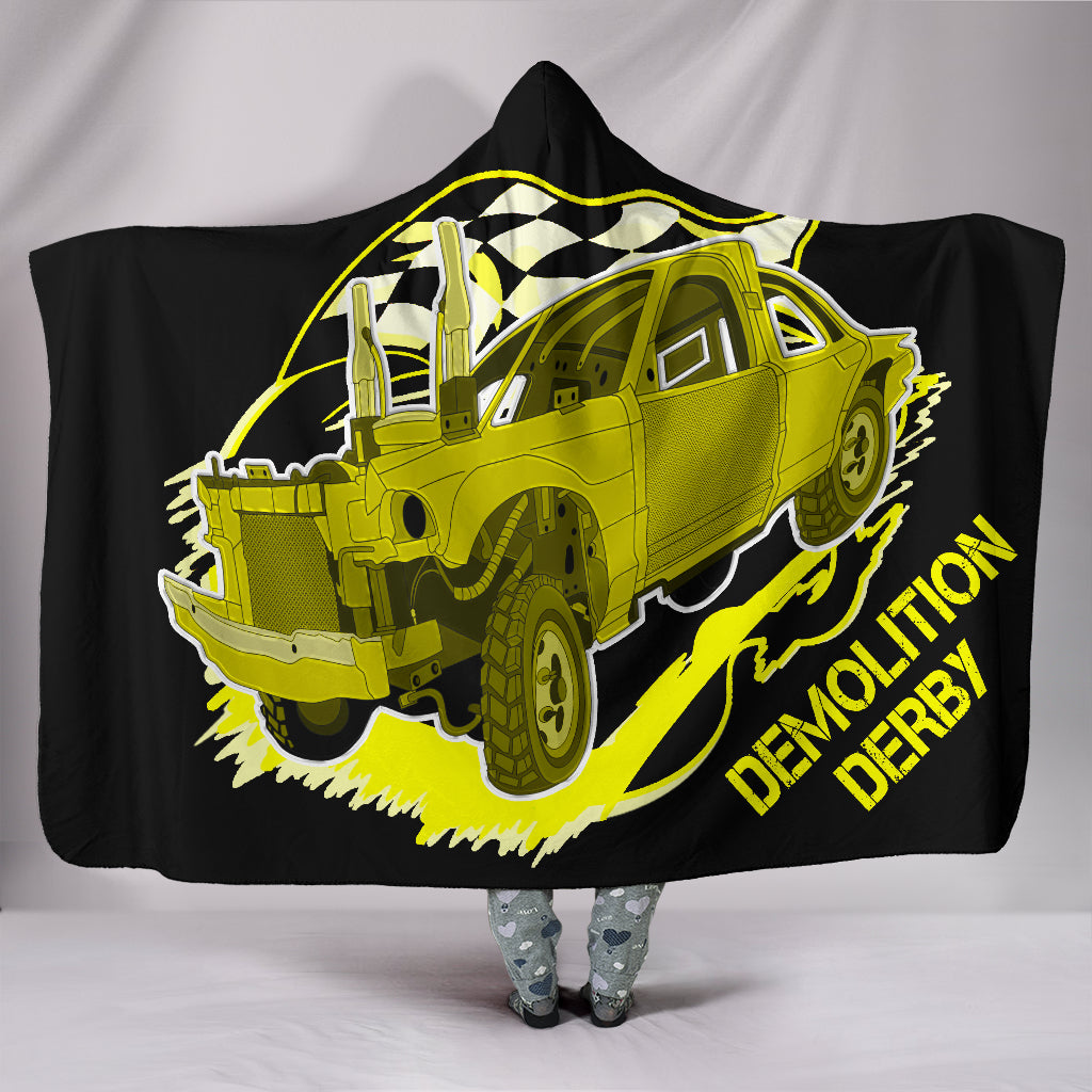 Demolition Derby Hooded Blanket