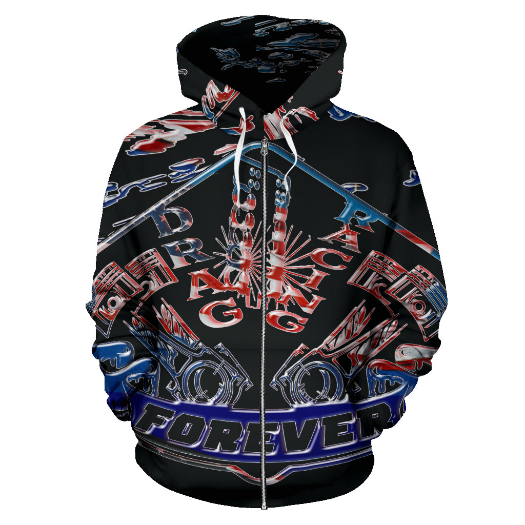 Drag Racing Zip Up Hoodie