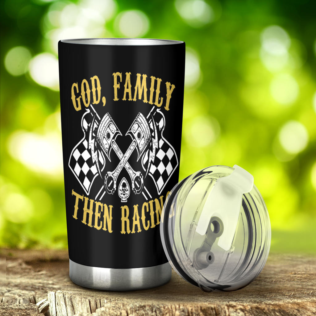 GOD Family then Racing Tumbler