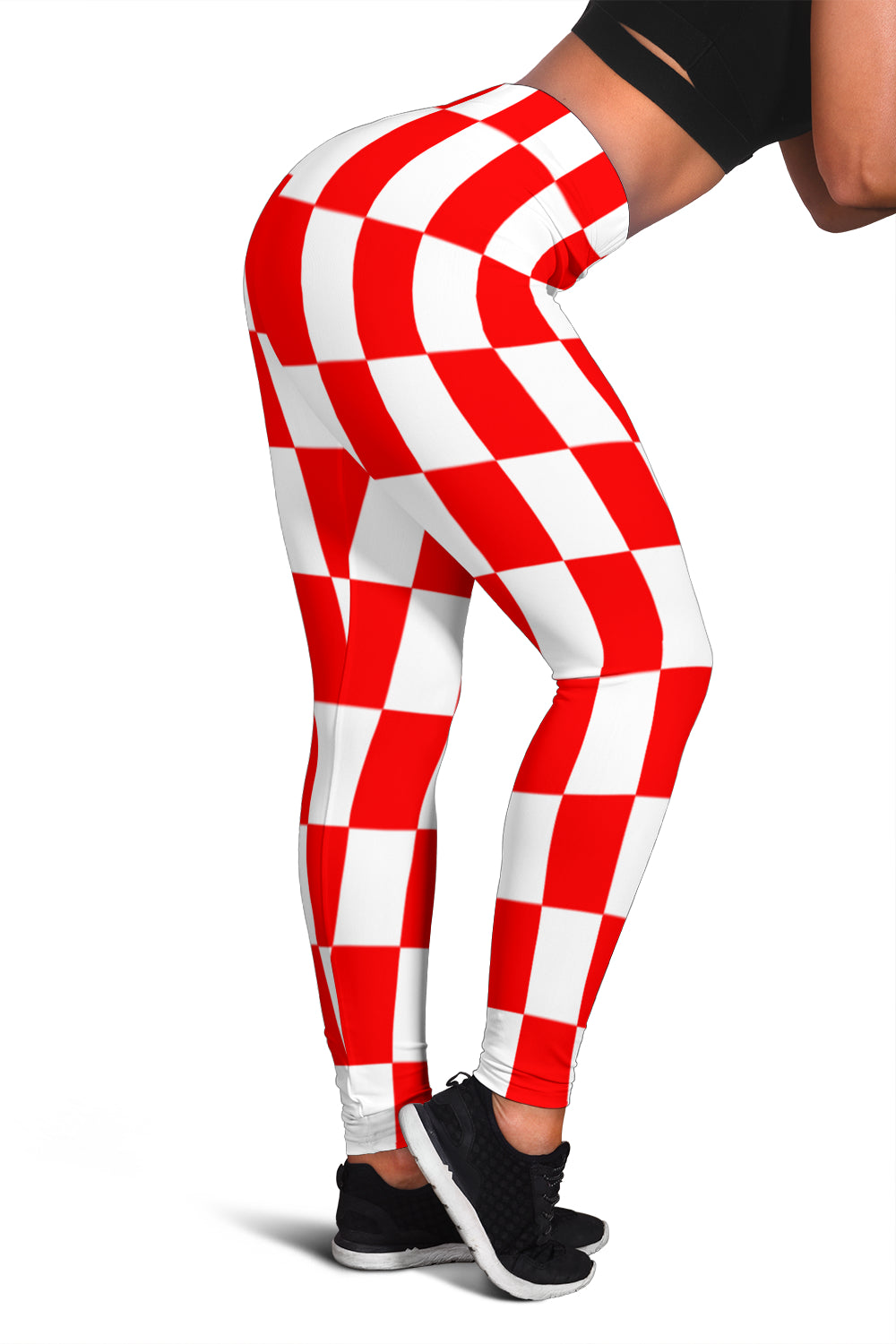 Racing Red Checkered Leggings