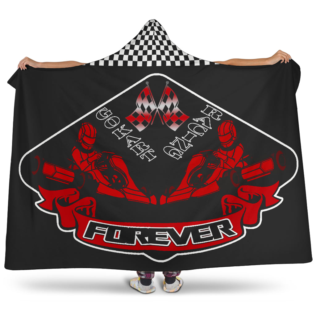 Go-Kart Racing Forever Hooded Blanket