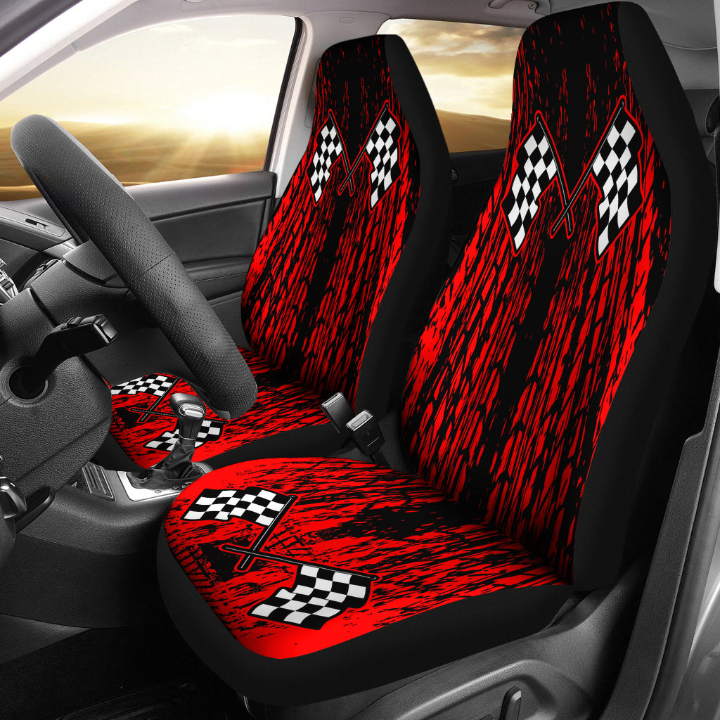 Dirt Racing Seat Covers Red (Set of 2)