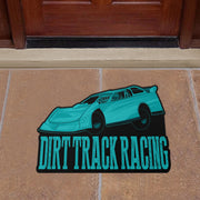 Custom shaped late model door mat