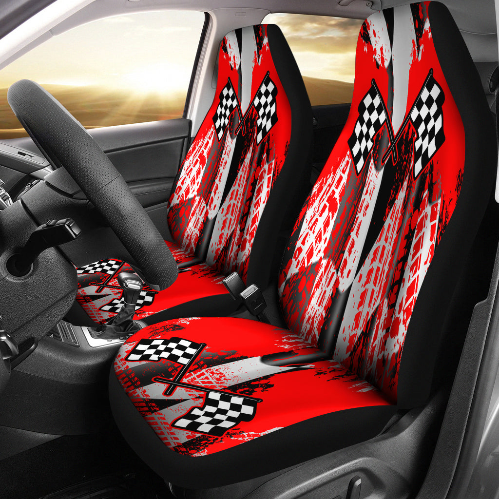Racing Seat Covers New Red (Set of 2)