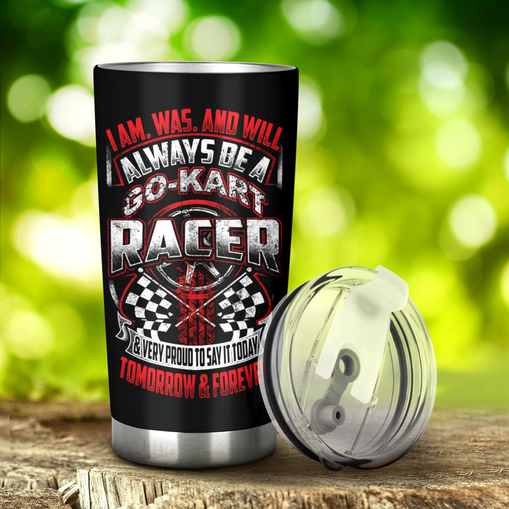 go kart racing tumbler