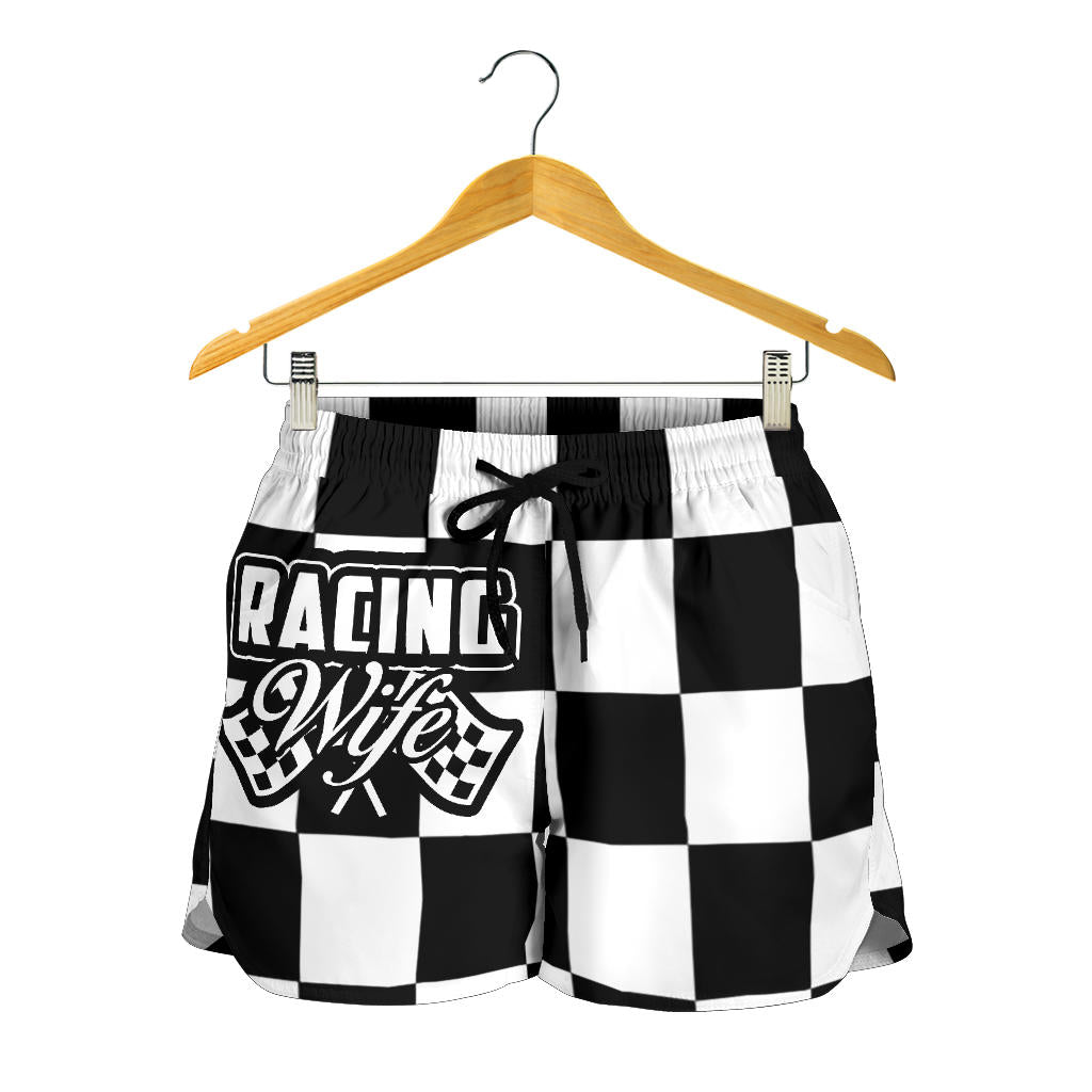 Racing Wife Checkered Shorts
