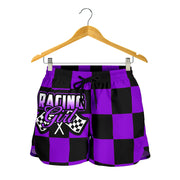 Racing Girl Checkered Shorts