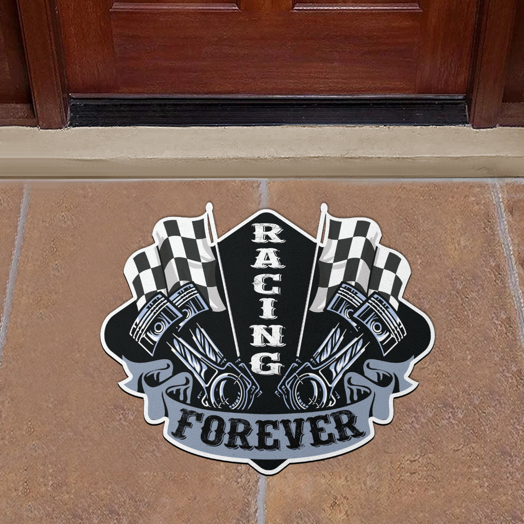 Custom shaped racing door mat