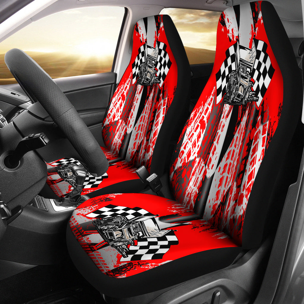 Racing Seat Covers Sprint Car Red (Set of 2)