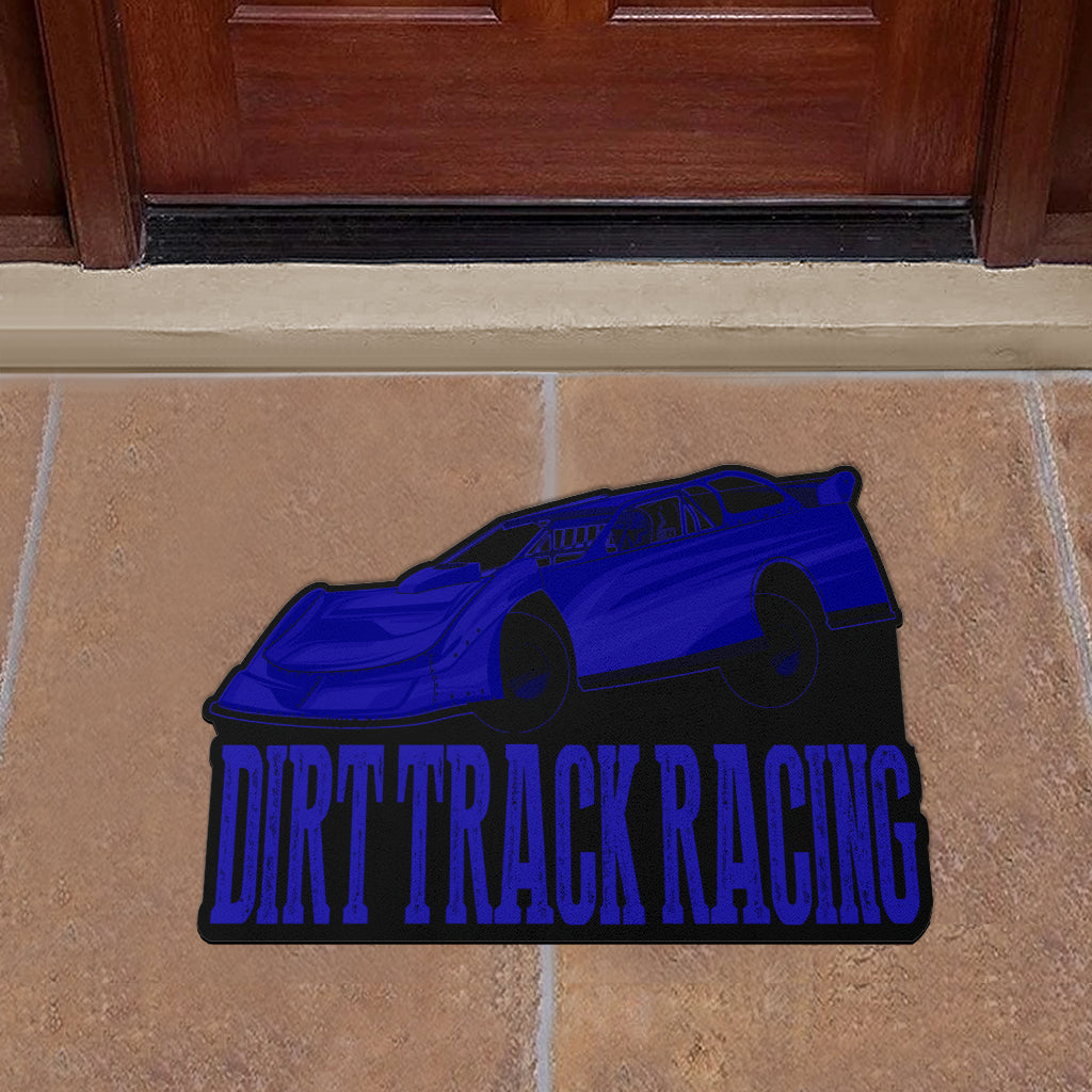 Custom shaped late model door mat