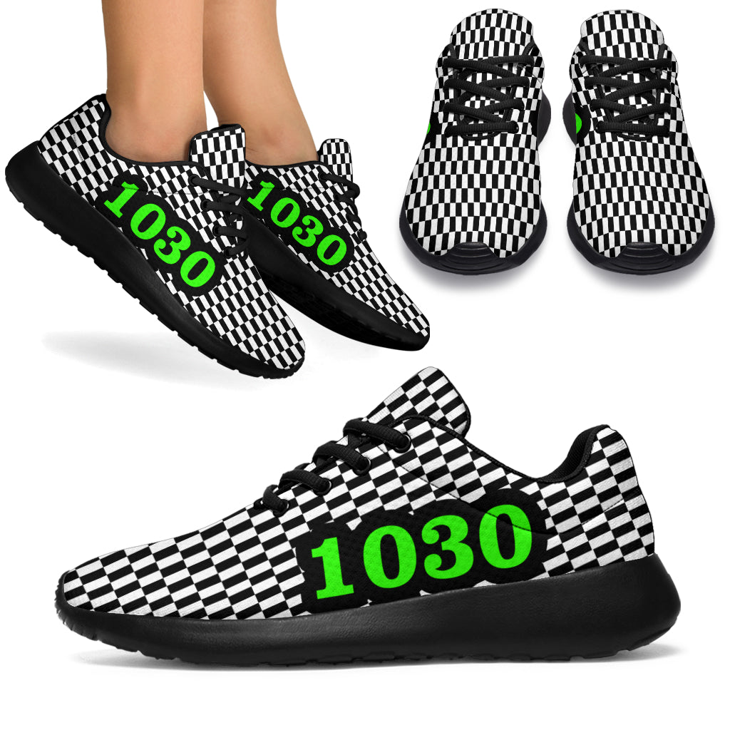 Racing Sneakers Checkered Flag Number 1030