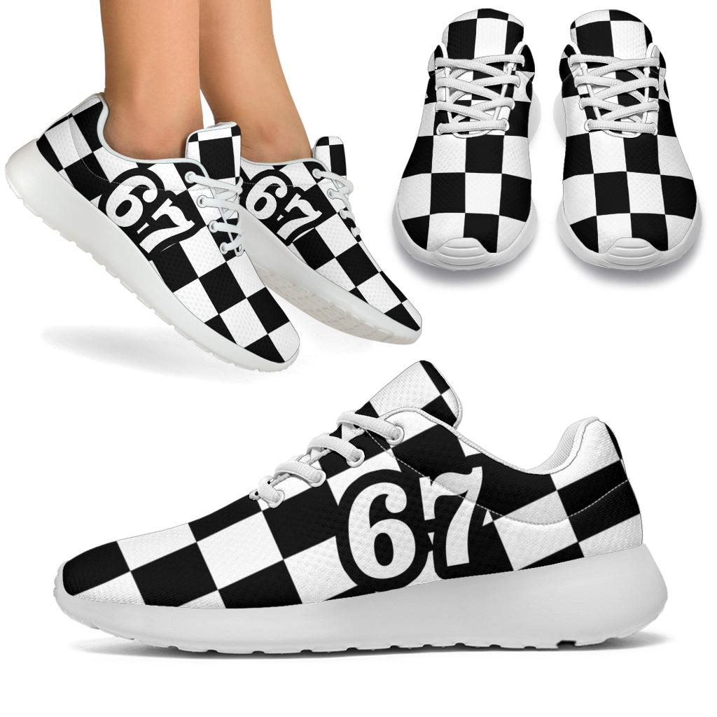 Custom Racing Sneakers Checkered Flag