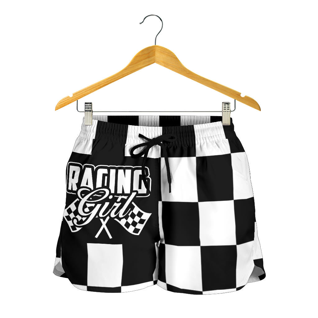 Racing Girl Checkered Shorts