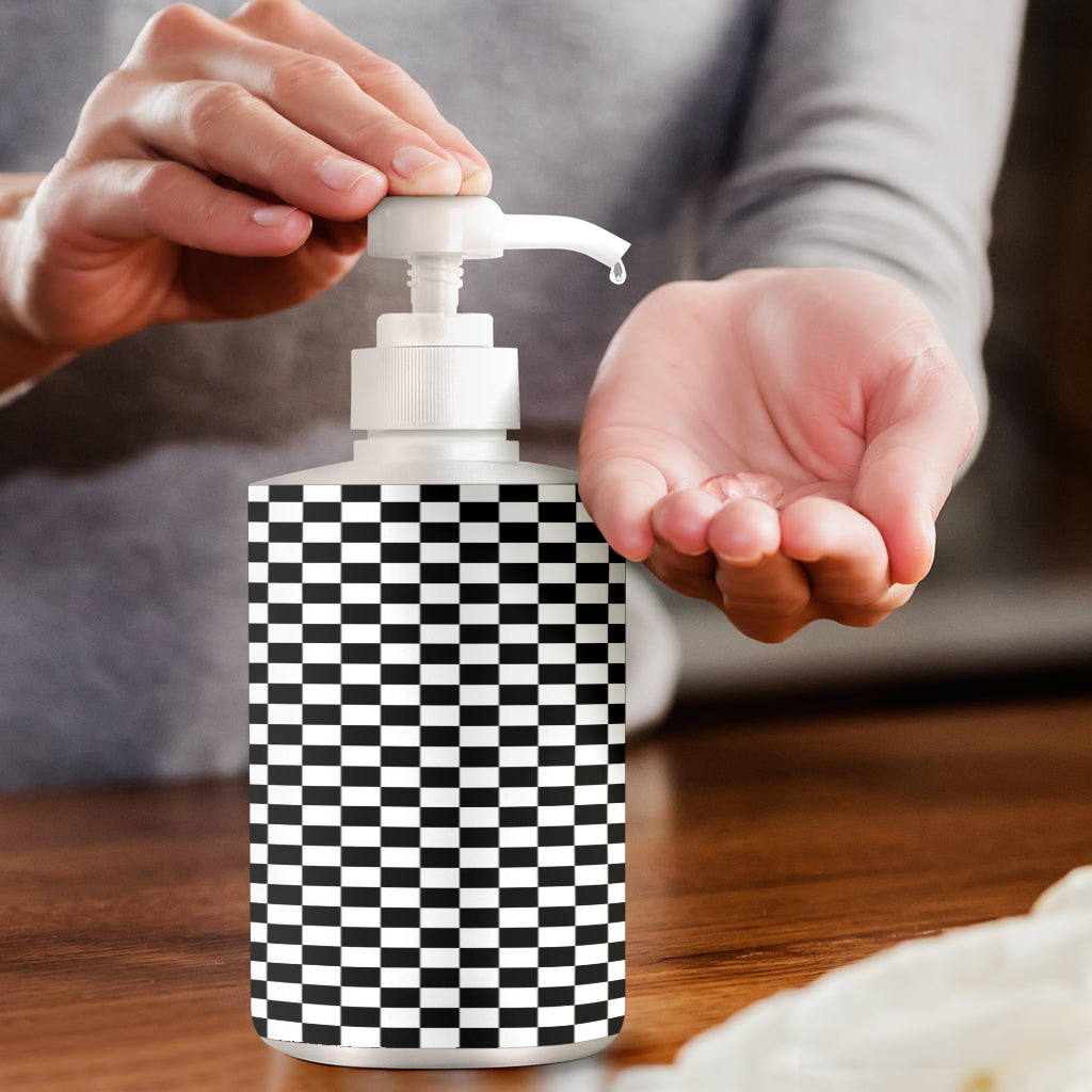 Racing Checkered Sanitizer Bottle