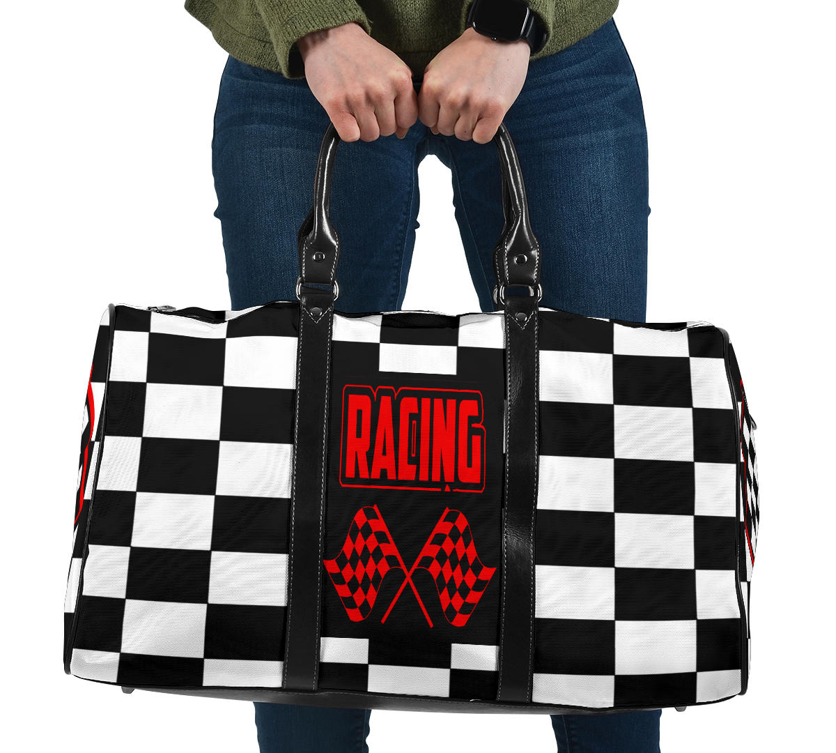racing checkered bag