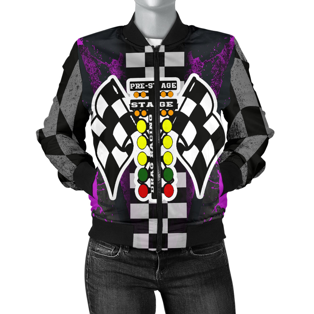 Drag Racing Women's Bomber Jacket RBPi