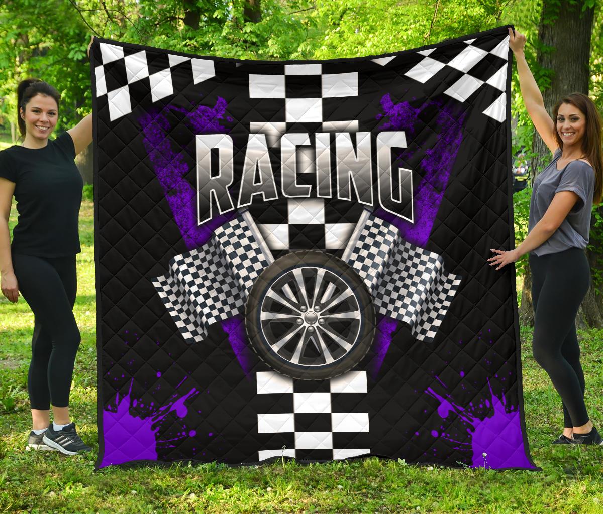 Racing Premium Quilt Purple