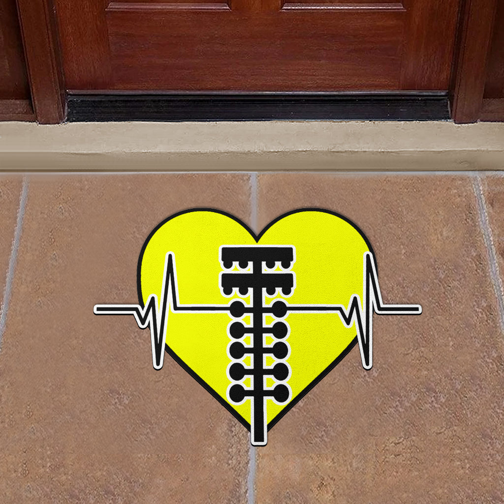 Custom Drag Racing Heartbeat Door Mat