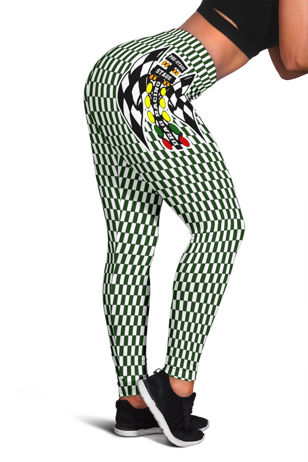 Drag Racing Green Flag Leggings