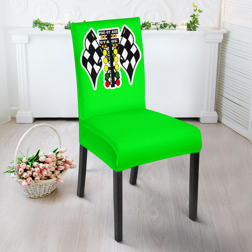 Drag Racing Dining Chair Slipcover Pistachio