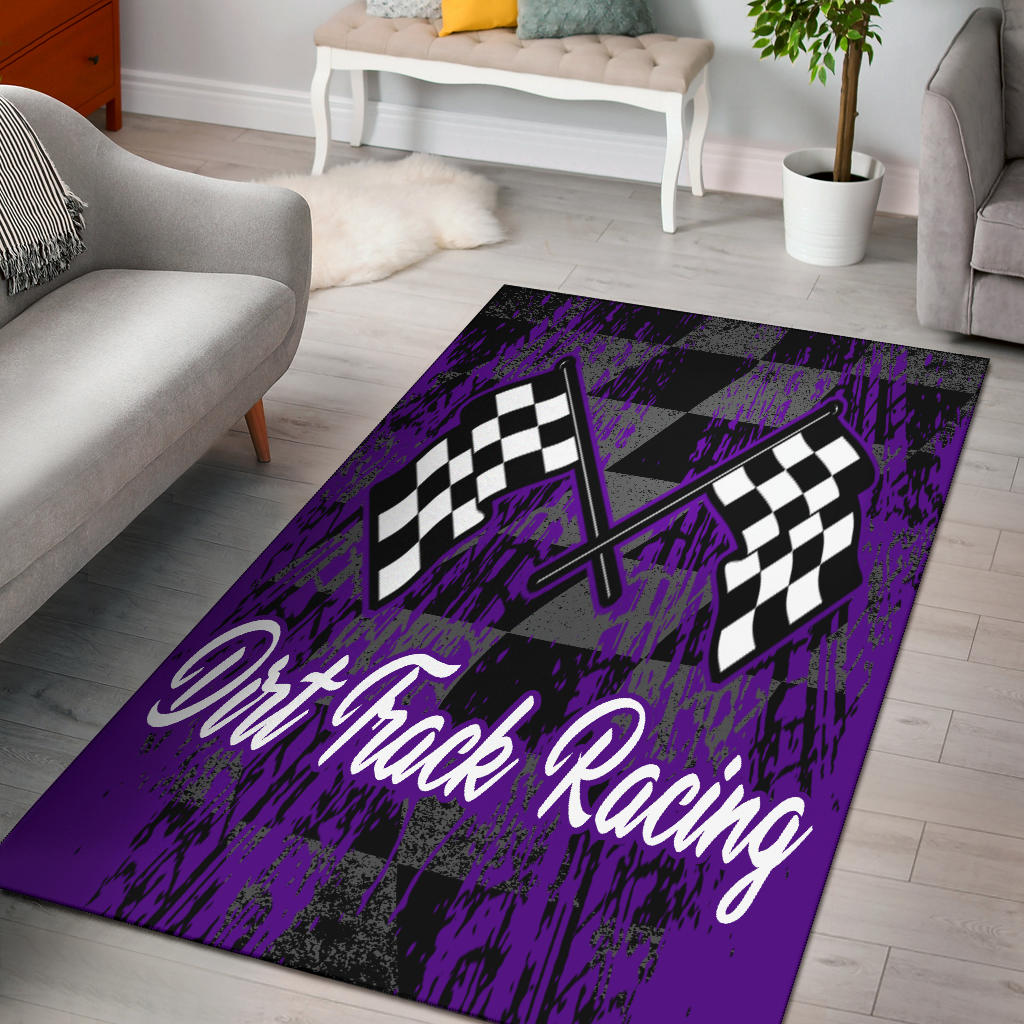 Dirt Racing Rug Purple