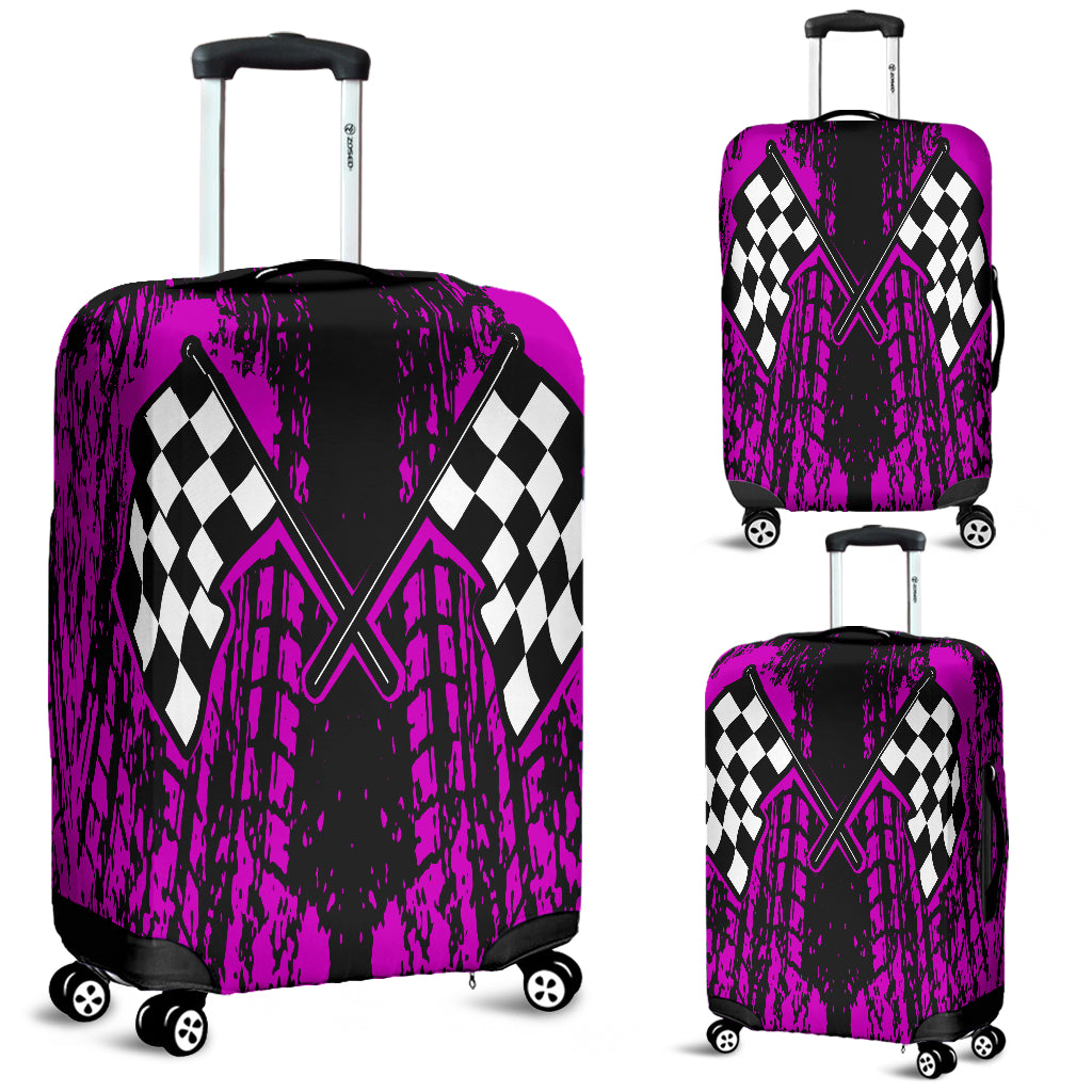 Dirt Racing Luggage Cover Pink