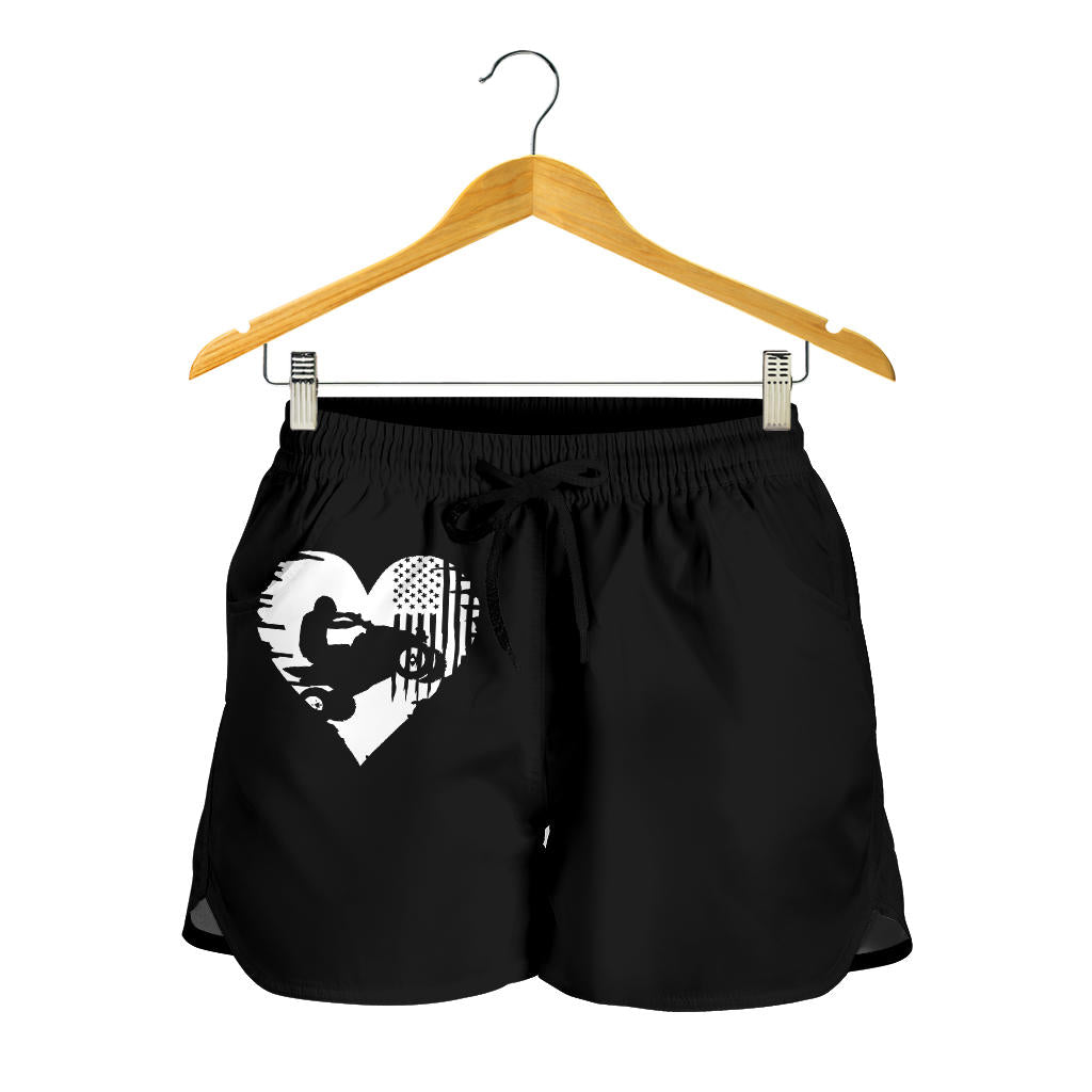 Quad USA Heart Women's Shorts