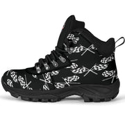 Racing Alpine Boots Checkered Pattern