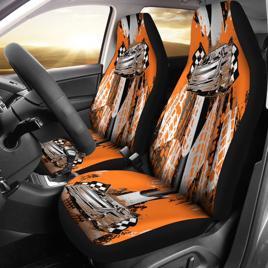 Racing Seat Covers Late Model Orange (Set of 2)