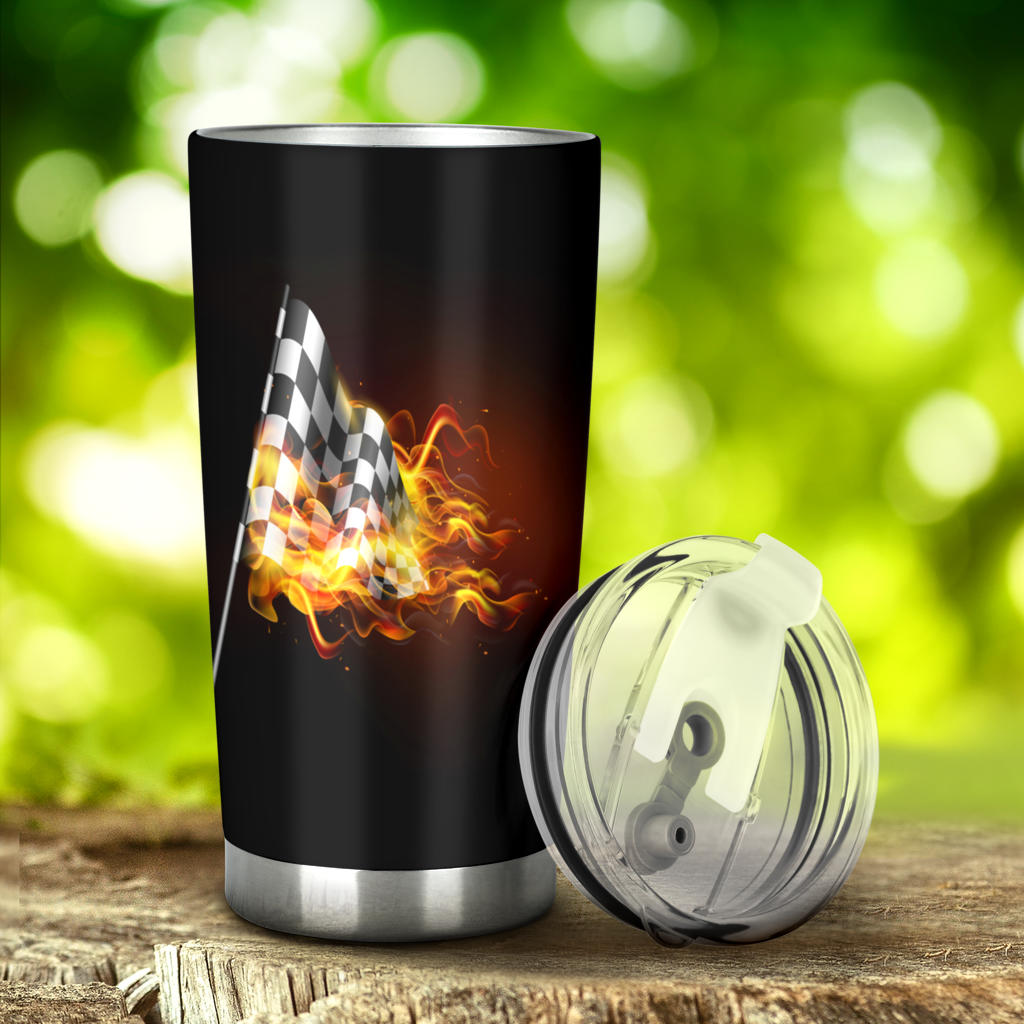 Racing Flag Of Flame Tumbler