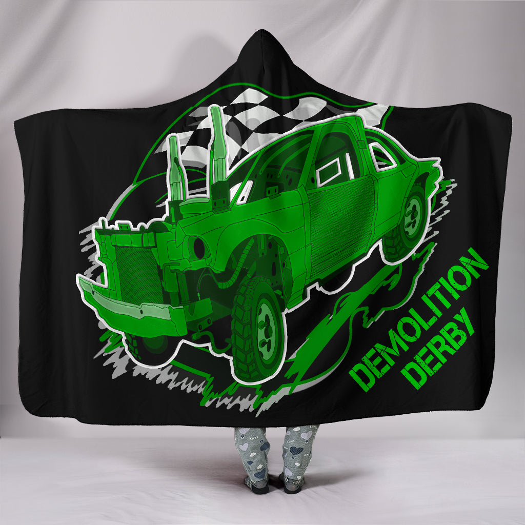 Demolition Derby Hooded Blanket 