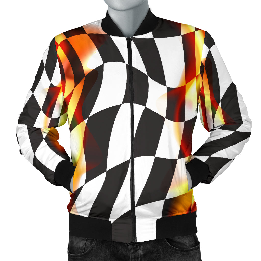 Racing Flag Of Flame Men's Bomber Jacket