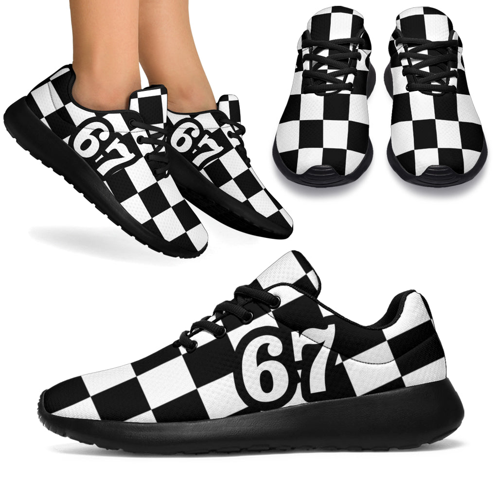 Custom Racing Sneakers Checkered Flag