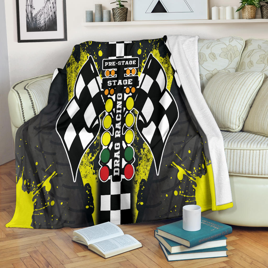 Drag Racing Blanket Yellow