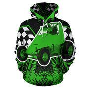 Non-Wing Sprint Car All Over Print Hoodie