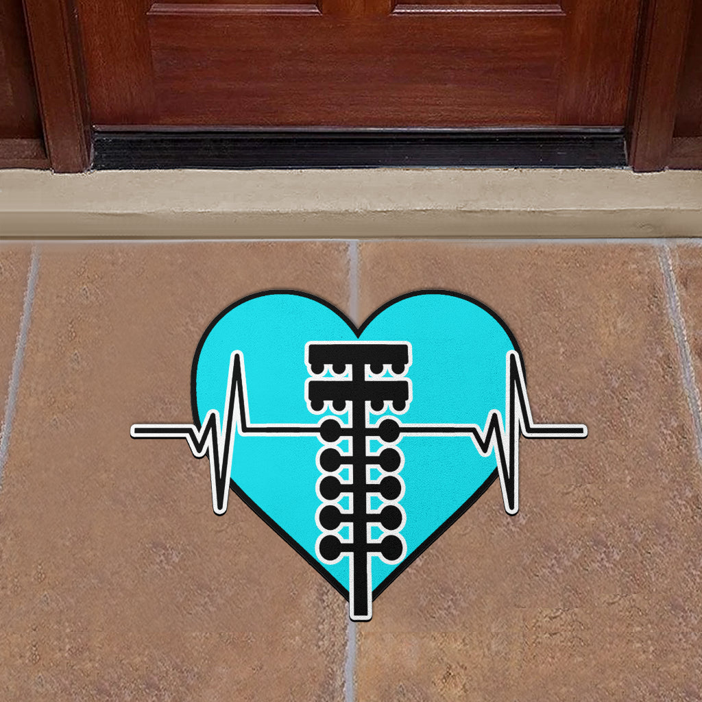 Custom Drag Racing Heartbeat Door Mat