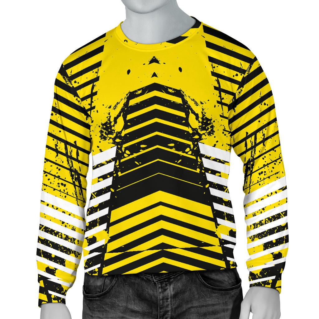 Racing Urban Style Black & Yellow Men's Sweater