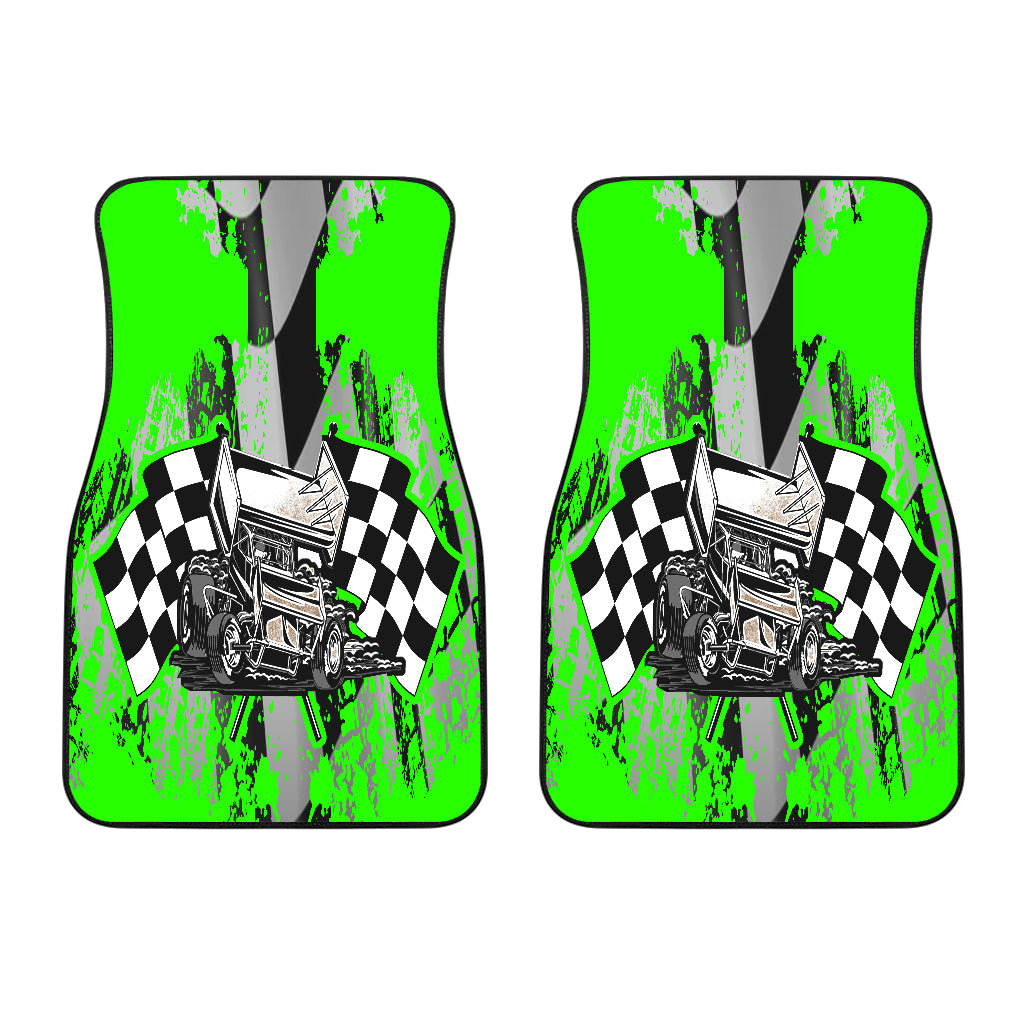 2 Front Sprint Car Racing Pistachio Car Mats